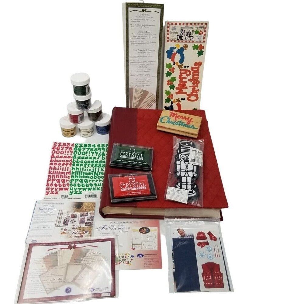 Creative Memories Rubber Stampede Christmas Scrapbook Sticker Stamp Die Cuts Lot